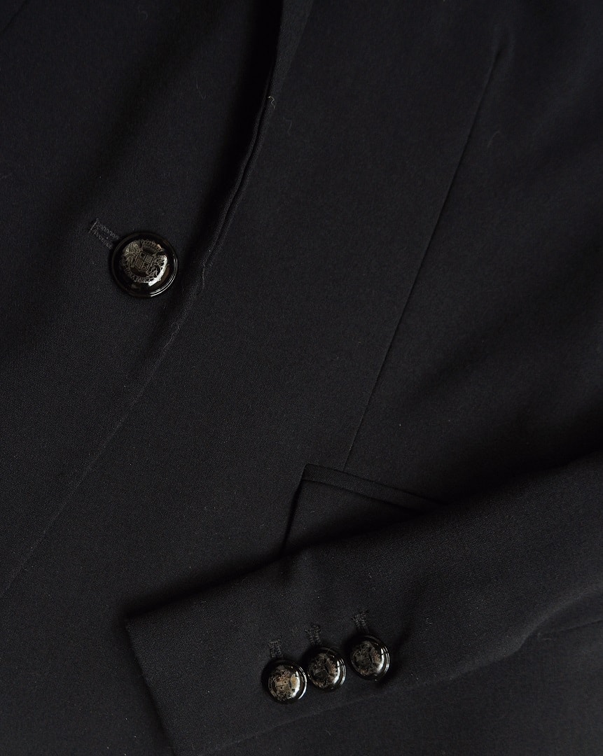 Blazer Negro Zara España detalle botón
